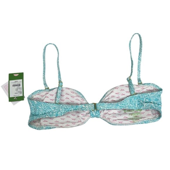 Lilly Pulitzer Fluorescent Printed Bikini Top With Adjustable Straps Sz L - New - Picture 2 of 8